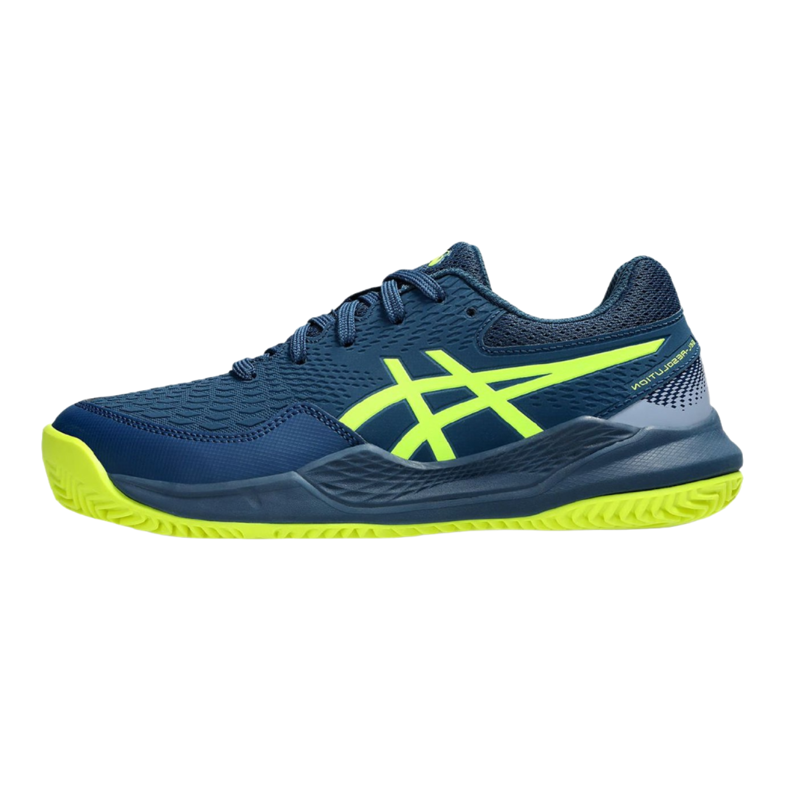 Кроссовки детские Asics Gel-Resolution 9 GS Clay - Mako Blue/Safety Yellow