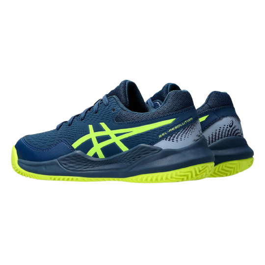 Кроссовки детские Asics Gel-Resolution 9 GS Clay - Mako Blue/Safety Yellow 3