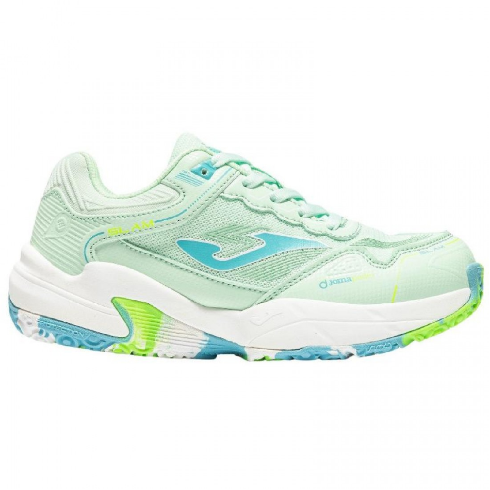 Кроссовки детские Joma Slam Padel Junior - Turquose/White
