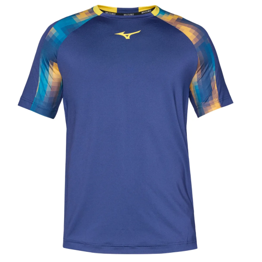 Футболка мужская Mizuno Frontier Shadow Tee - Bellwether Blue