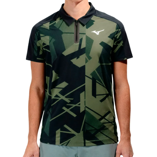 Поло мужское Mizuno Daybreakers Shadow - Black/Grape Leaf