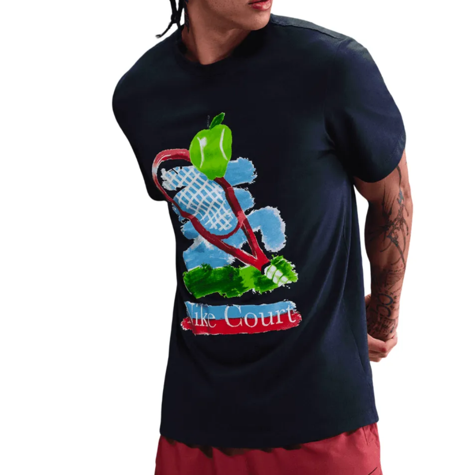 Футболка мужская Nike Court Graphic - Obsidian