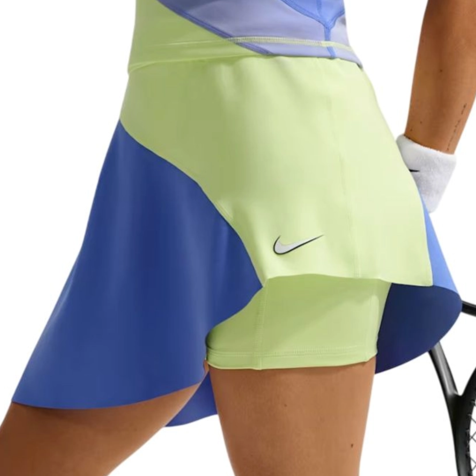 Юбка женская Nike Court Slam Tennis Skirt - Light Lemon Twist/Sapphire