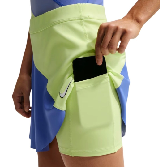 Юбка женская Nike Court Slam Tennis Skirt - Light Lemon Twist/Sapphire 2
