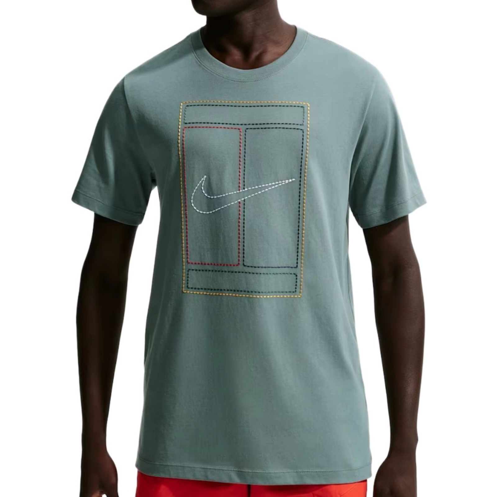 Футболка мужская Nike Court Heritage Tennis T-Shirt - Mineral Slate