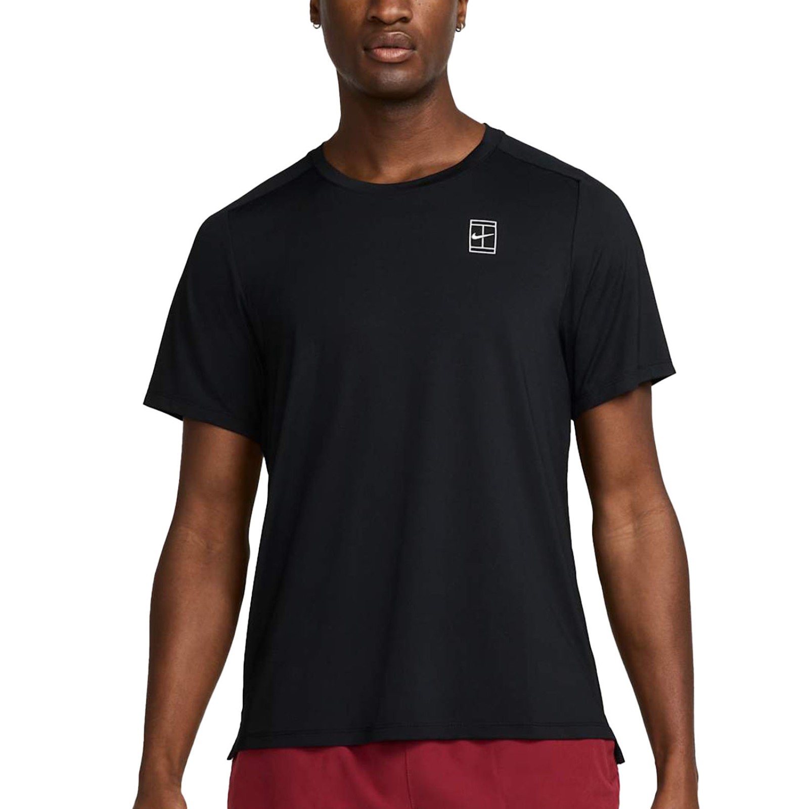Футболка мужская Nike Court Advantage Top - Black/White
