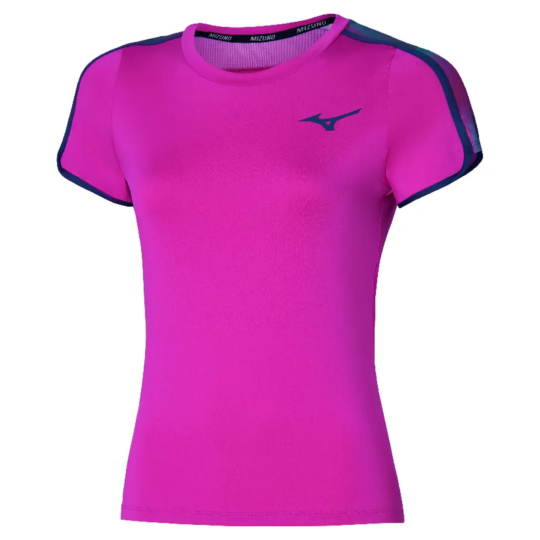 Футболка женская Mizuno Frontier Tee - Fuchsia Purple