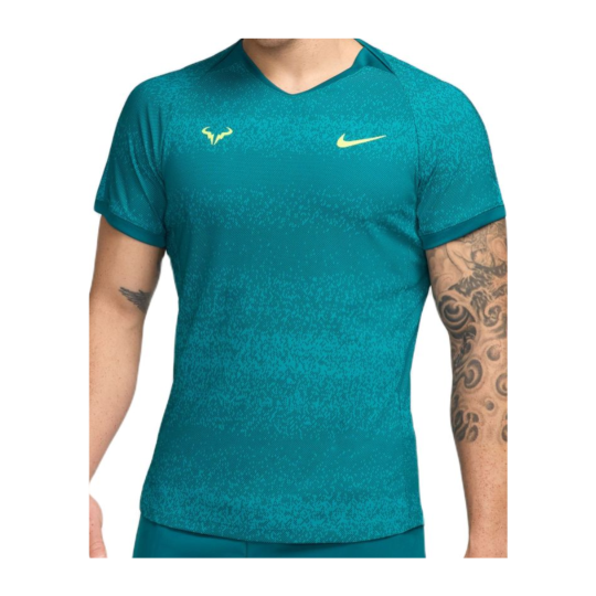Футболка мужская Nike Rafa ADV - Geode Teal/Volt