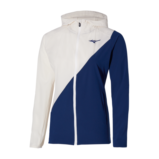 Спортивная кофта женская Mizuno Mugen Hooded Jacket - White/Estate Blue