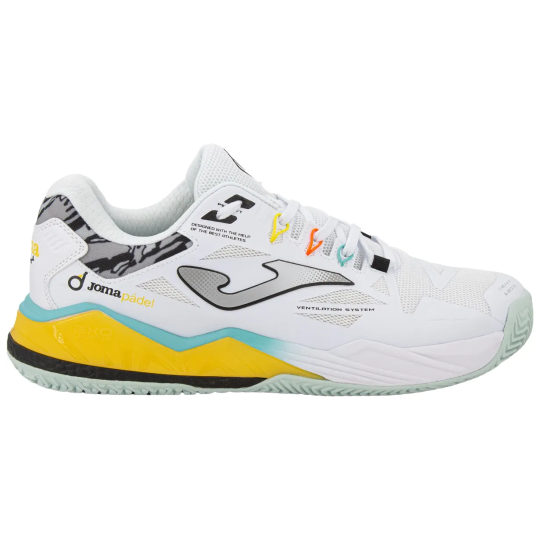 Кроссовки мужские Joma Spin Padel - White/Yellow