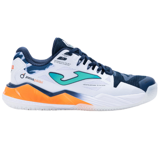 Кроссовки мужские Joma Spin Padel - White/Navy/Orange