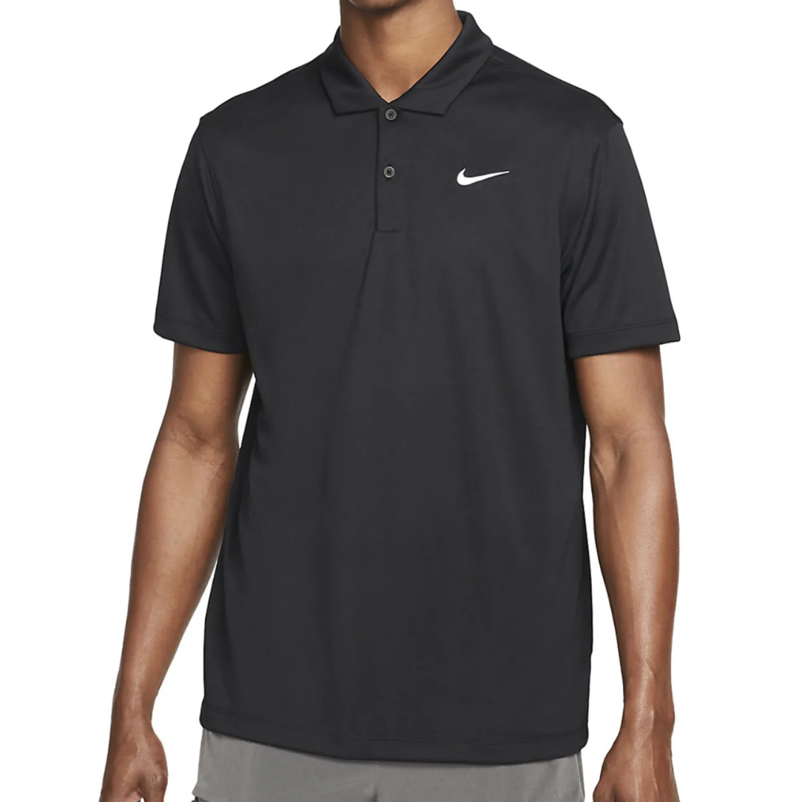 Поло мужское Nike Dri-Fit Solid Polo - Black