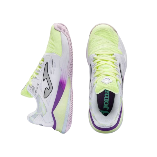 Кроссовки женские Joma Spin Lady - White/Nenon Yellow/Pink 2