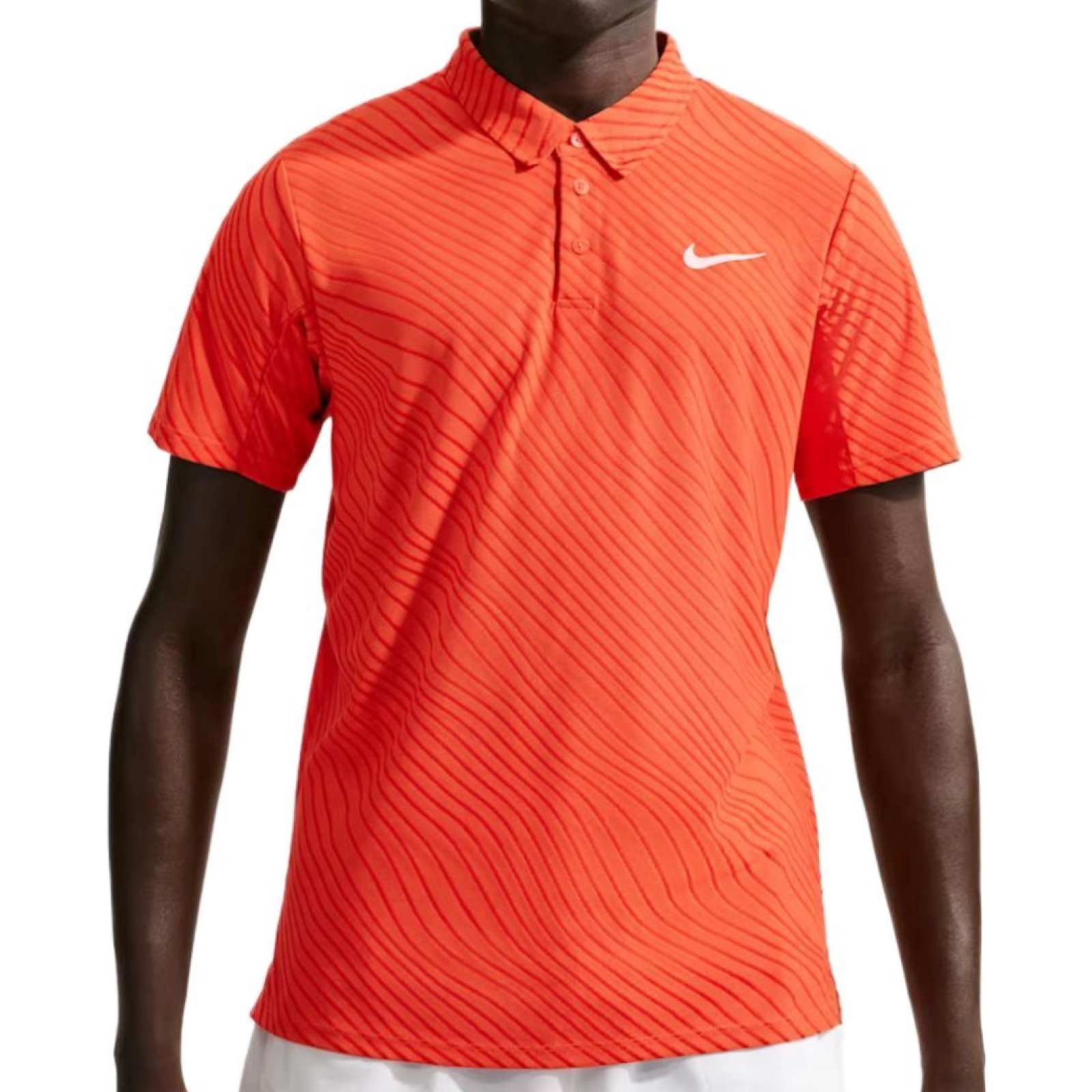 Поло мужское Nike Court Slam Tennis Polo - Turf Orange/White