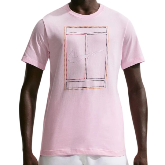 Футболка мужская Nike Court Heritage Tennis T-Shirt - Pink Foam 1