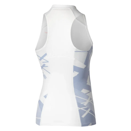 Майка женская Mizuno Daybreakers Printed - White/Icelandic Blue 2