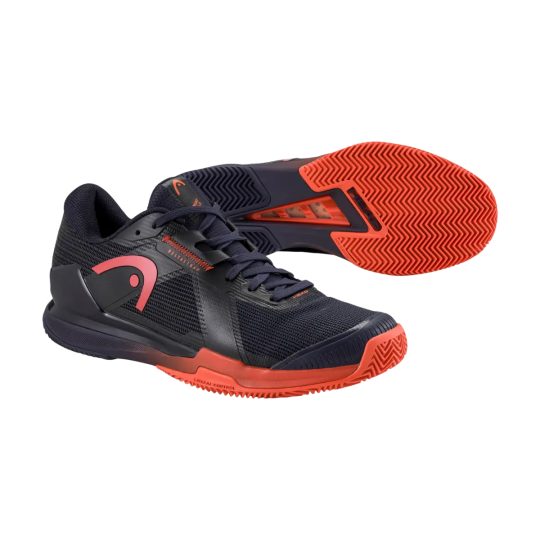 Кроссовки мужские Head Sprint Pro 4.0 Clay - Dark Blue/Red 3