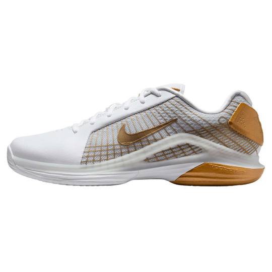 Кроссовки мужские Nike Court Vapor 12 Hypersmash HC - White/Metallic Gold/Pure Platinum 1