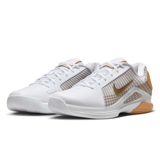 Кроссовки мужские Nike Court Vapor 12 Hypersmash HC - White/Metallic Gold/Pure Platinum 3