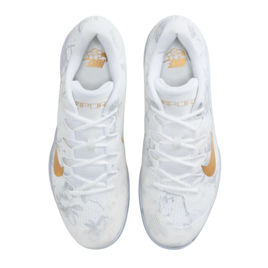 Кроссовки мужские Nike Court Air Zoom Vapor 12 Magnolia - White/Metallic Gold/Pure Platinum 3