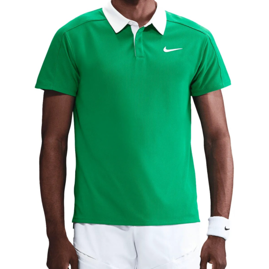 Поло мужское Nike Court Slam Polo - Stadium Green/White