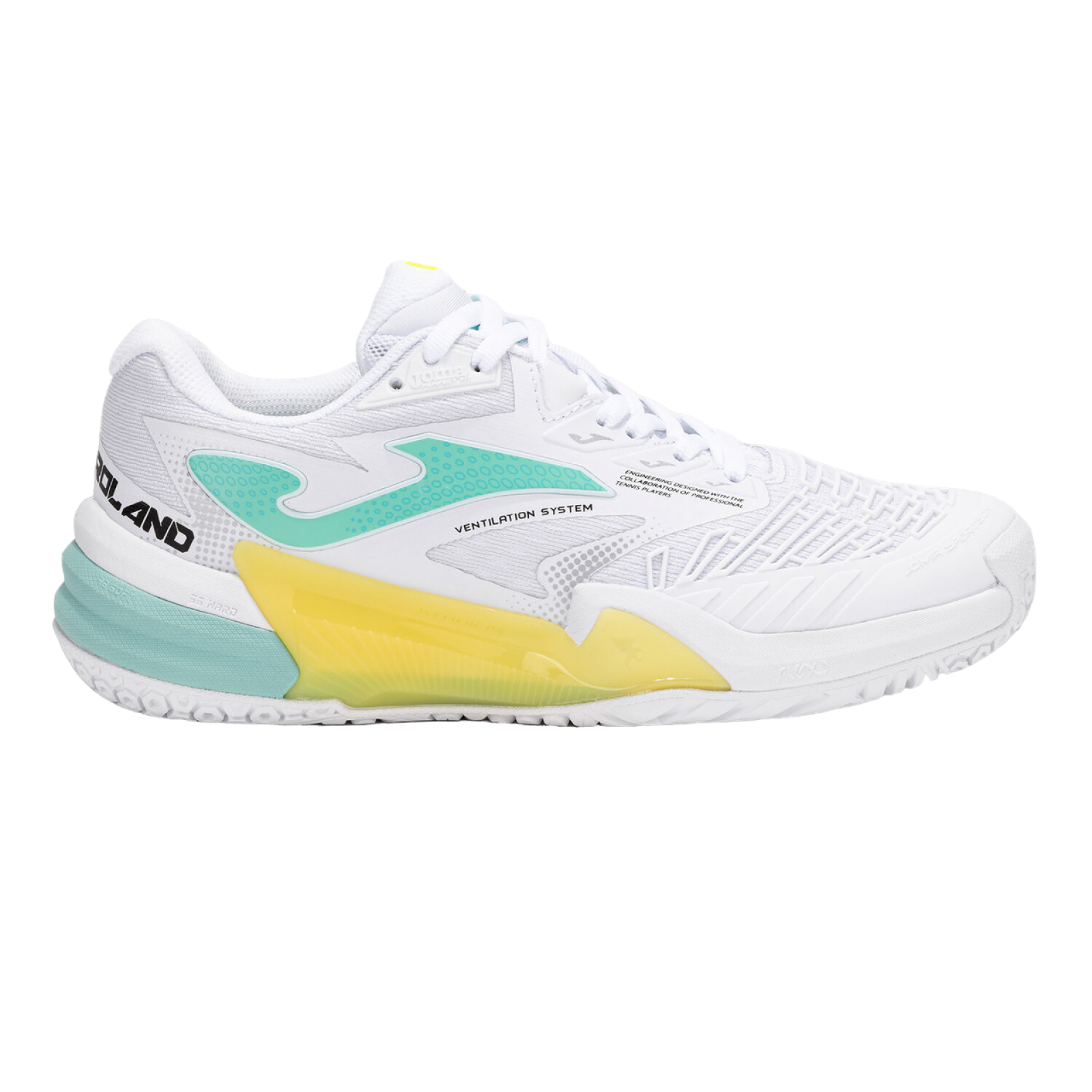 Кроссовки женские Joma Roland Lady - White/Yellow/Mint