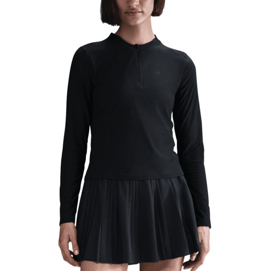Лонгслив женский Nike Court Advantage Shirt - Black 1