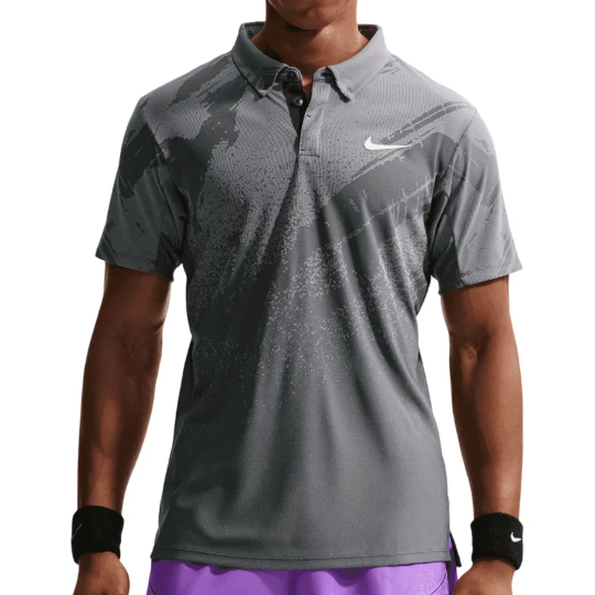 Поло мужское Nike Court Slam Tennis Polo - Anthracite/Cool Grey/White 1