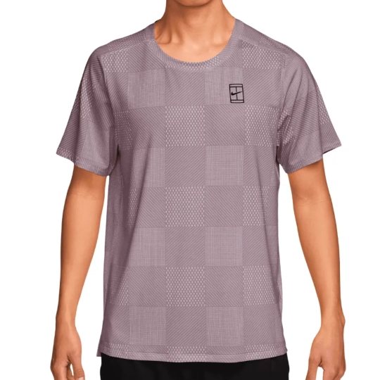 Футболка мужская Nike Court Advantage Top Print - Light Violet Ore/Black 1