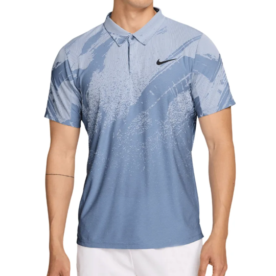 Поло мужское Nike Court Slam Tennis Polo - Work Blue/Hydrogen Blue/Black 1