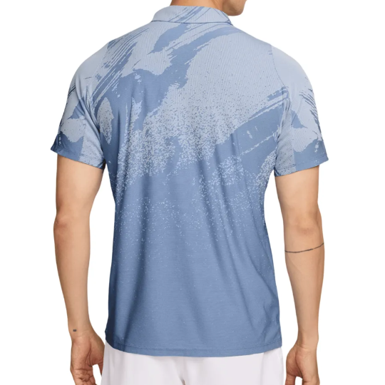 Поло мужское Nike Court Slam Tennis Polo - Work Blue/Hydrogen Blue/Black 2
