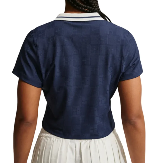 Поло женское Nike Cropped Tennis Polo - Midnight Navy/Sail 2