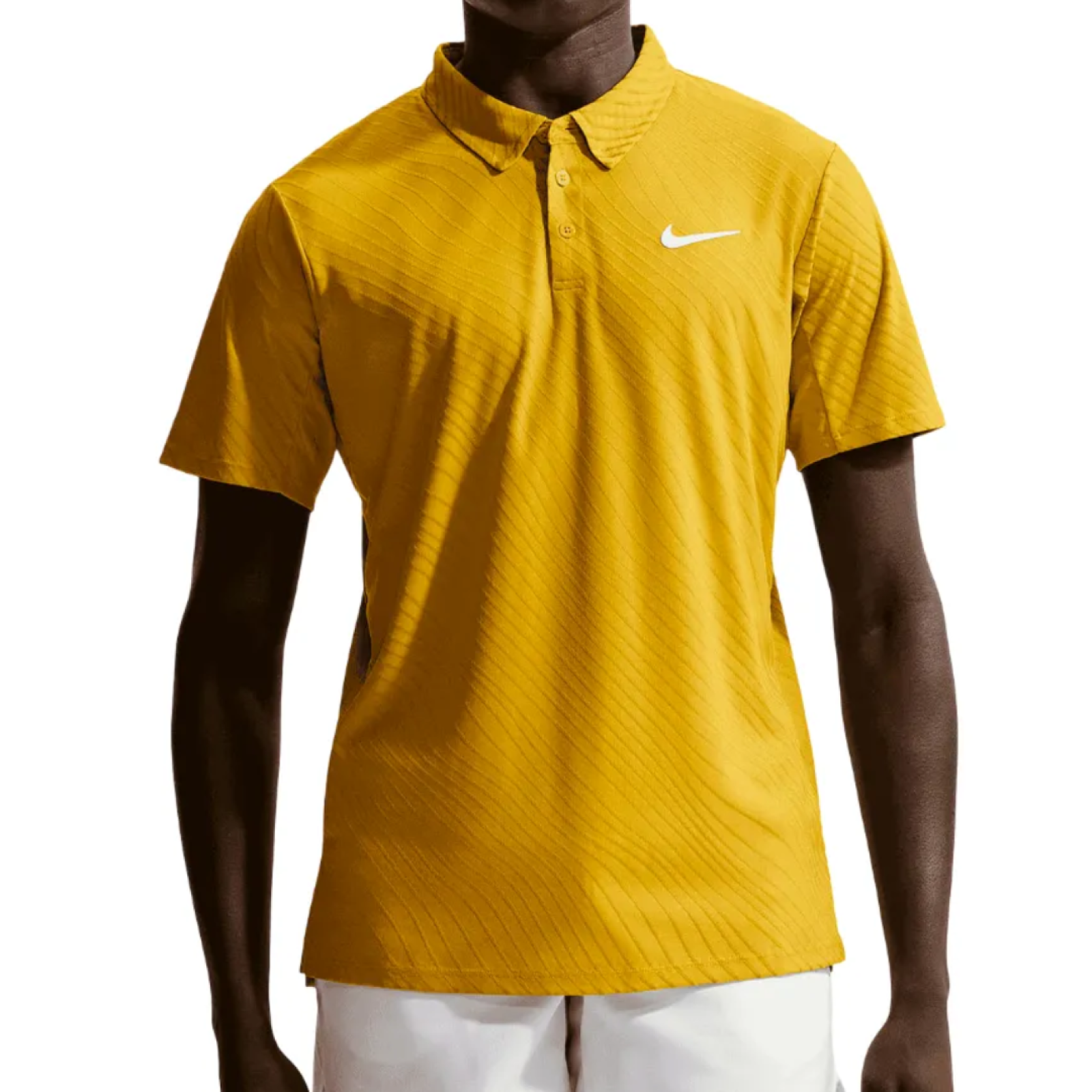 Поло мужское Nike Court Slam Tennis Polo - Saffron Quartz/White