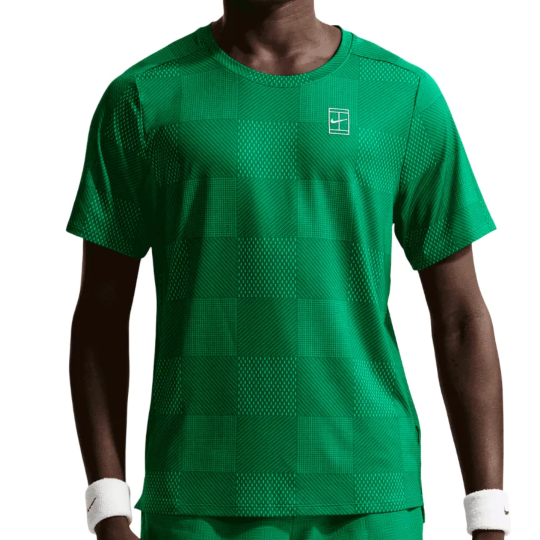 Футболка мужская Nike Court Advantage Top Print - Malachite/White 1