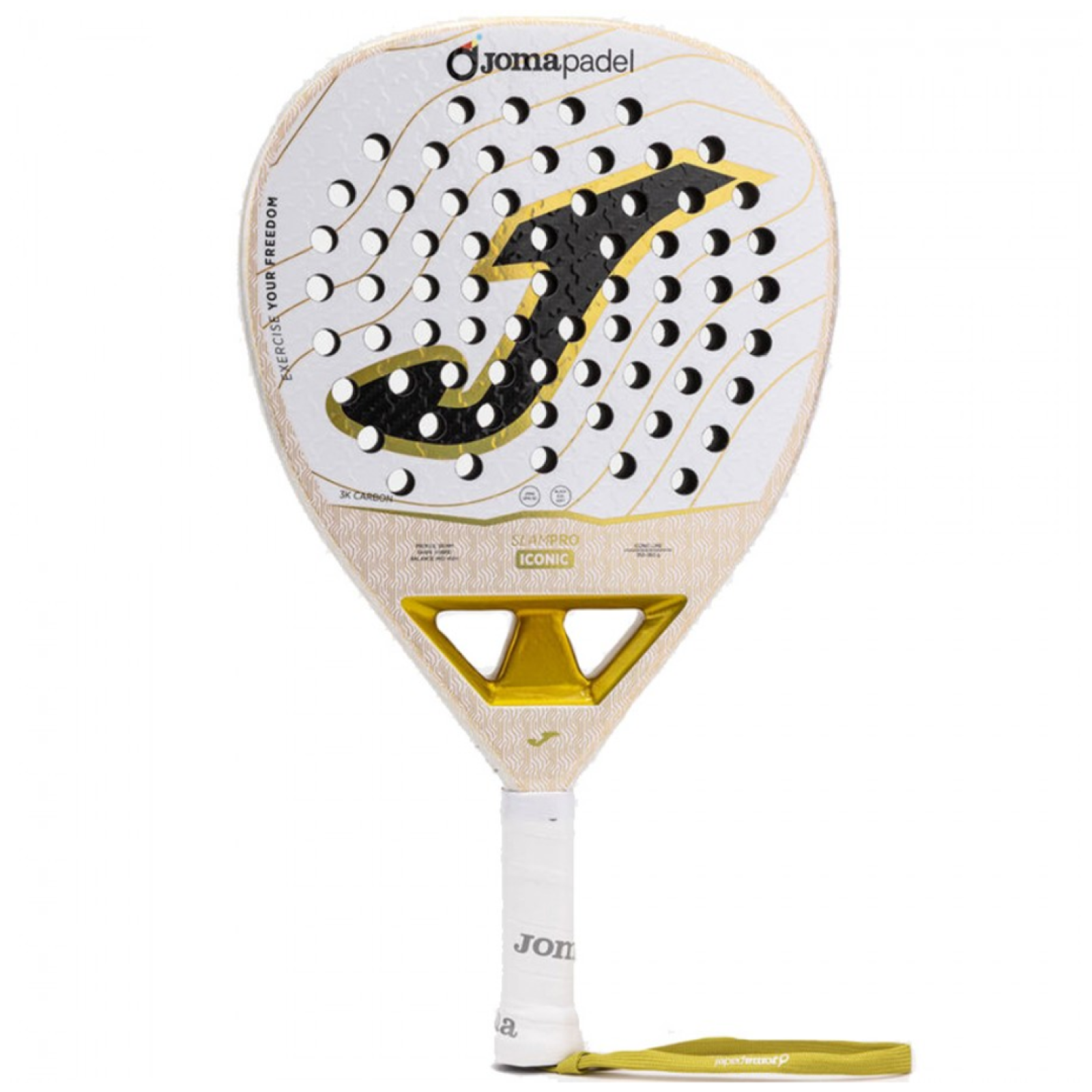 Ракетка для падела Joma Slam Pro Iconic - White/Gold