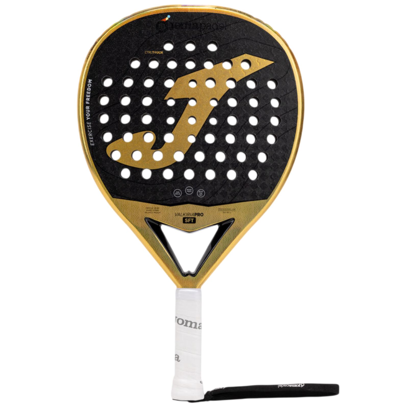 Ракетка для падела Joma Valkiria Pro Soft - Black/Gold