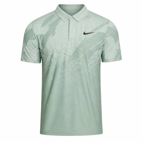 Поло мужское Nike Court Slam Tennis Polo - Steam/Barely Green/Black