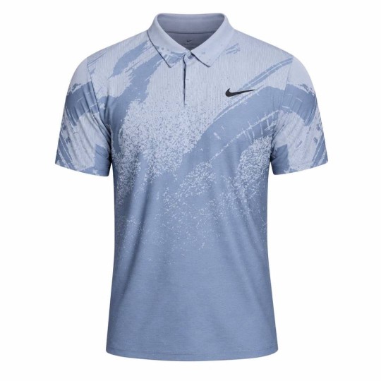 Поло мужское Nike Court Slam Tennis Polo - Work Blue/Hydrogen Blue/Black
