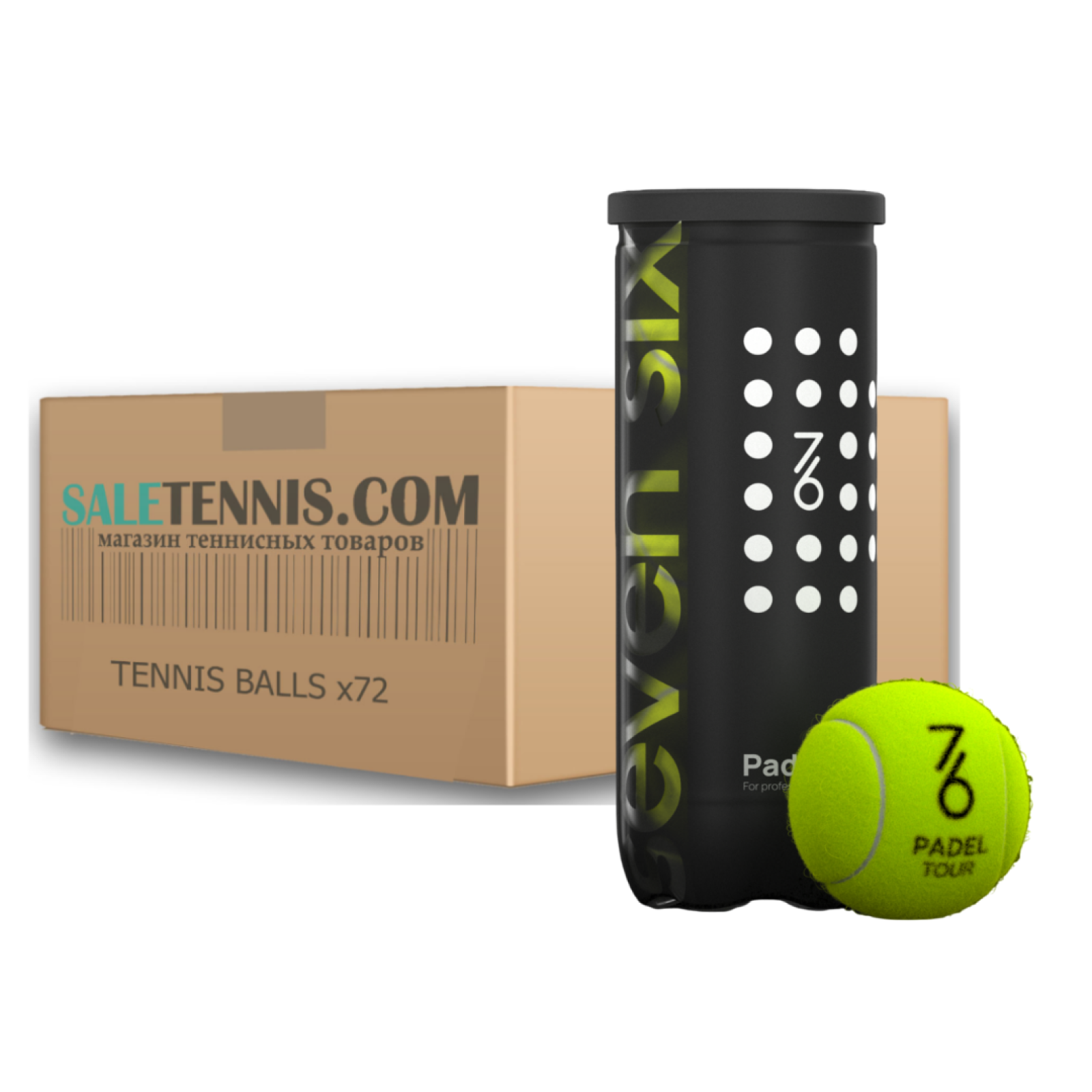 Мячи для падл 7/6 Padel Tour 3 X 24