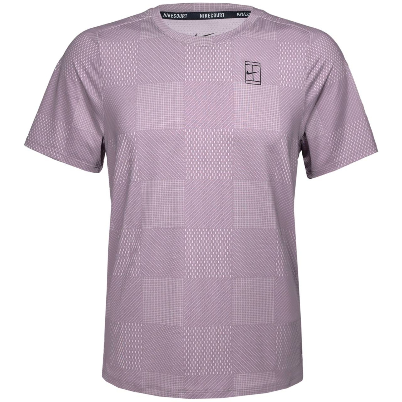 Футболка мужская Nike Court Advantage Top Print - Light Violet Ore/Black