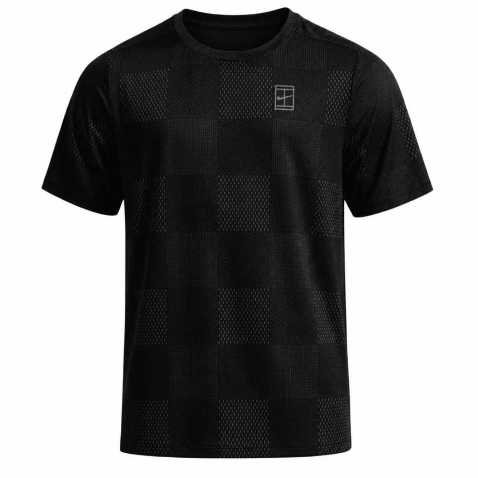 Футболка мужская Nike Court Advantage Top Print - Black/White