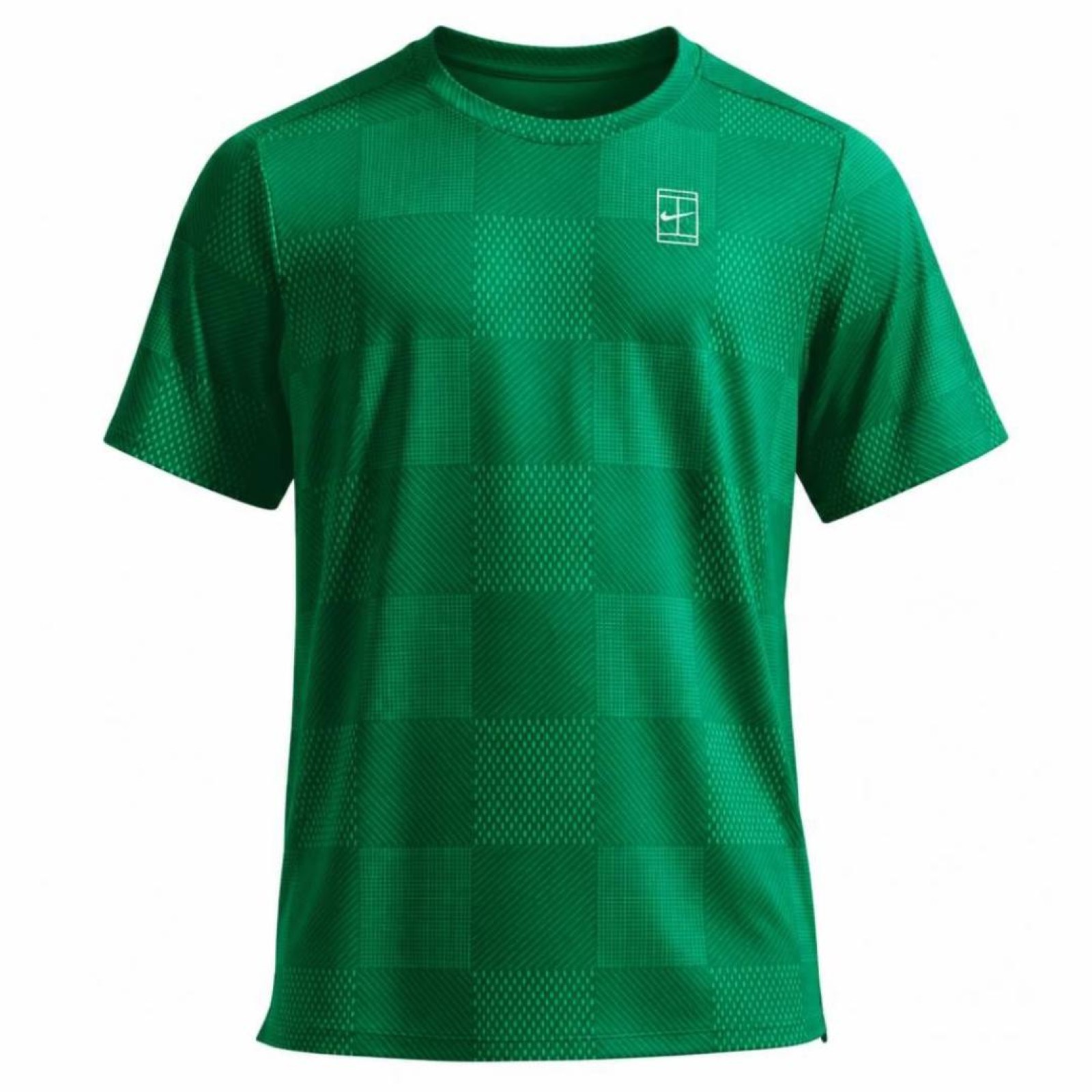Футболка мужская Nike Court Advantage Top Print - Malachite/White