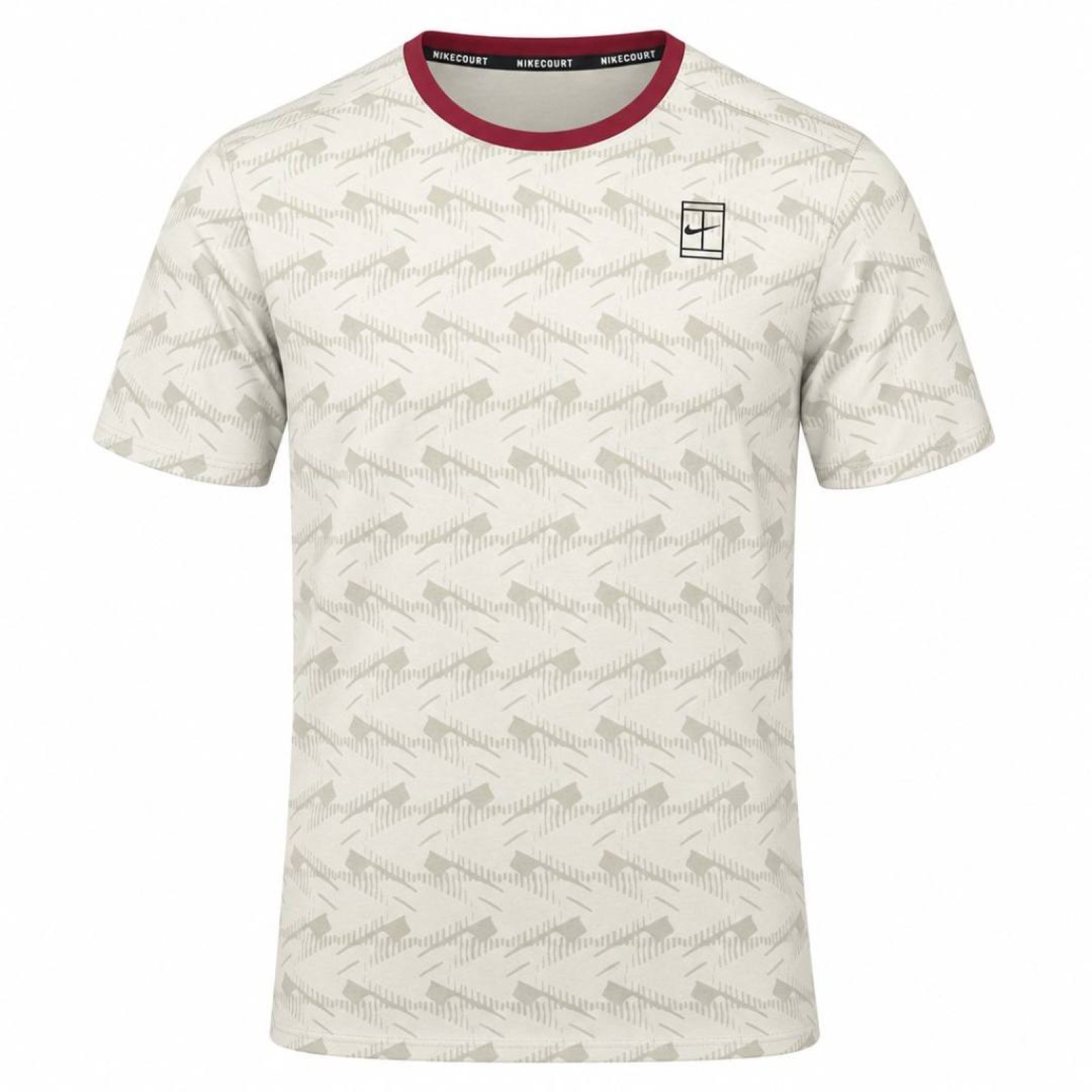 Футболка мужская Nike Court Dri-FIT Advantage Slam - Light Bone/Tough Red/Black