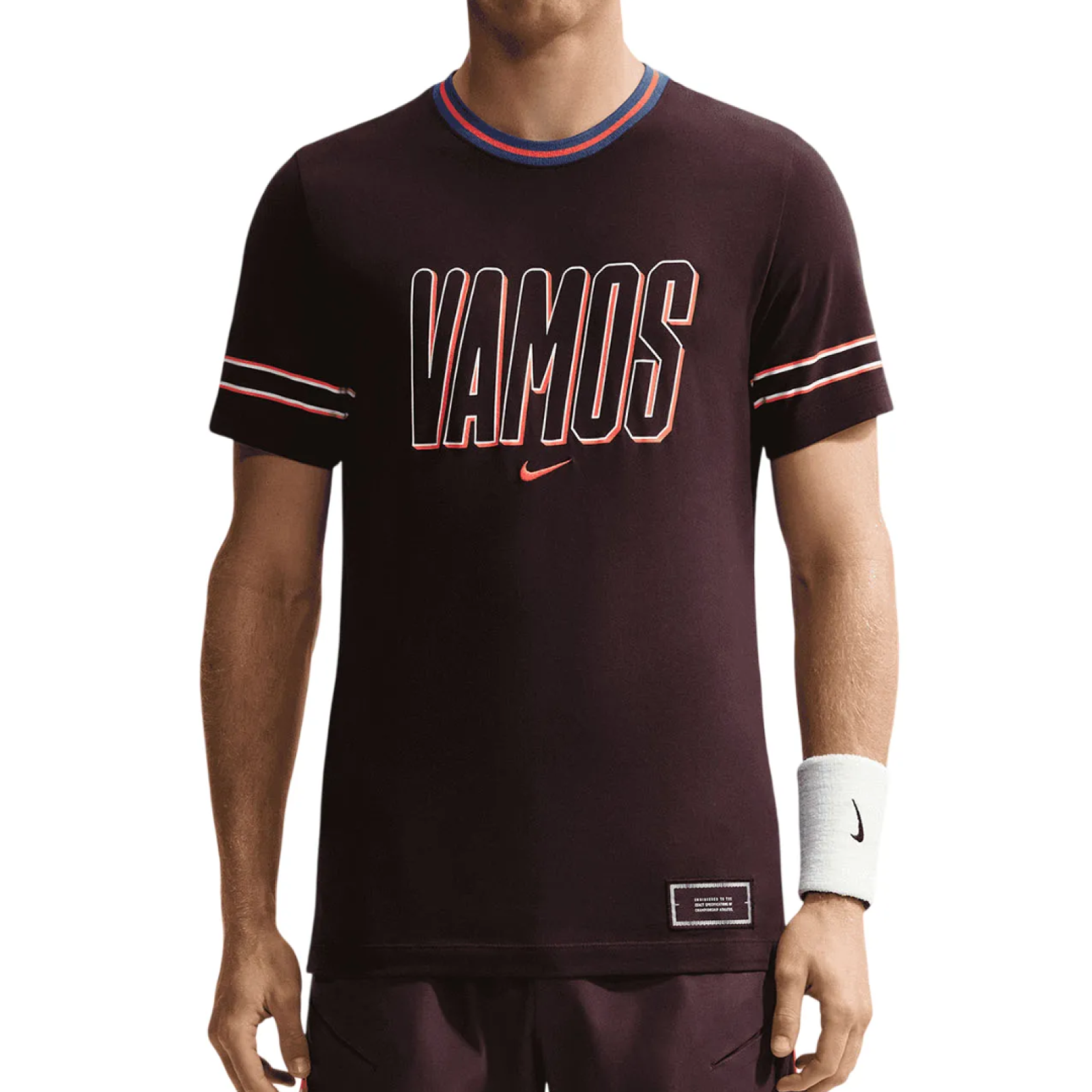 Футболка мужская Nike Court Dri-FIT Carlos Alcaraz - Burgundy Ash/White