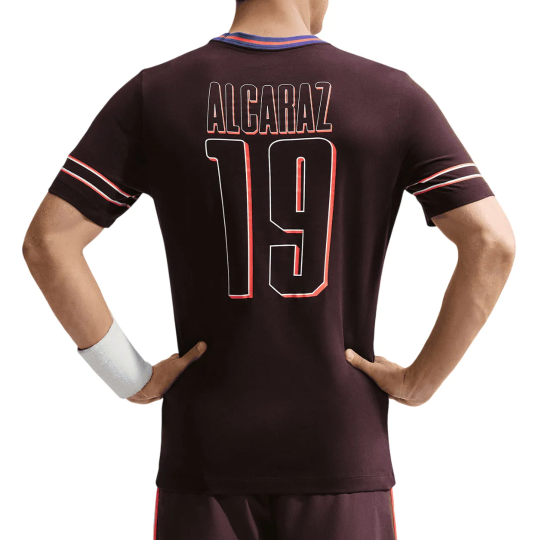 Футболка мужская Nike Court Dri-FIT Carlos Alcaraz - Burgundy Ash/White 2