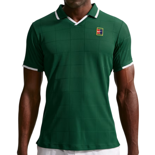 Поло мужское Nike Court Slam Tennis Polo - Gorge Green/White 1