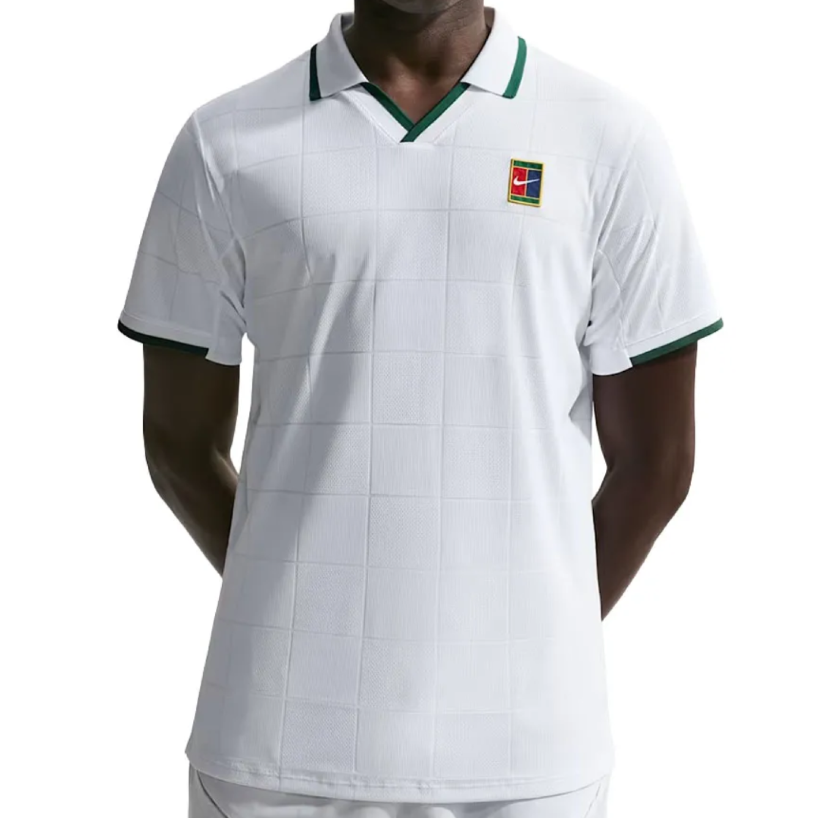 Поло мужское Nike Court Slam Tennis Polo - White/Green