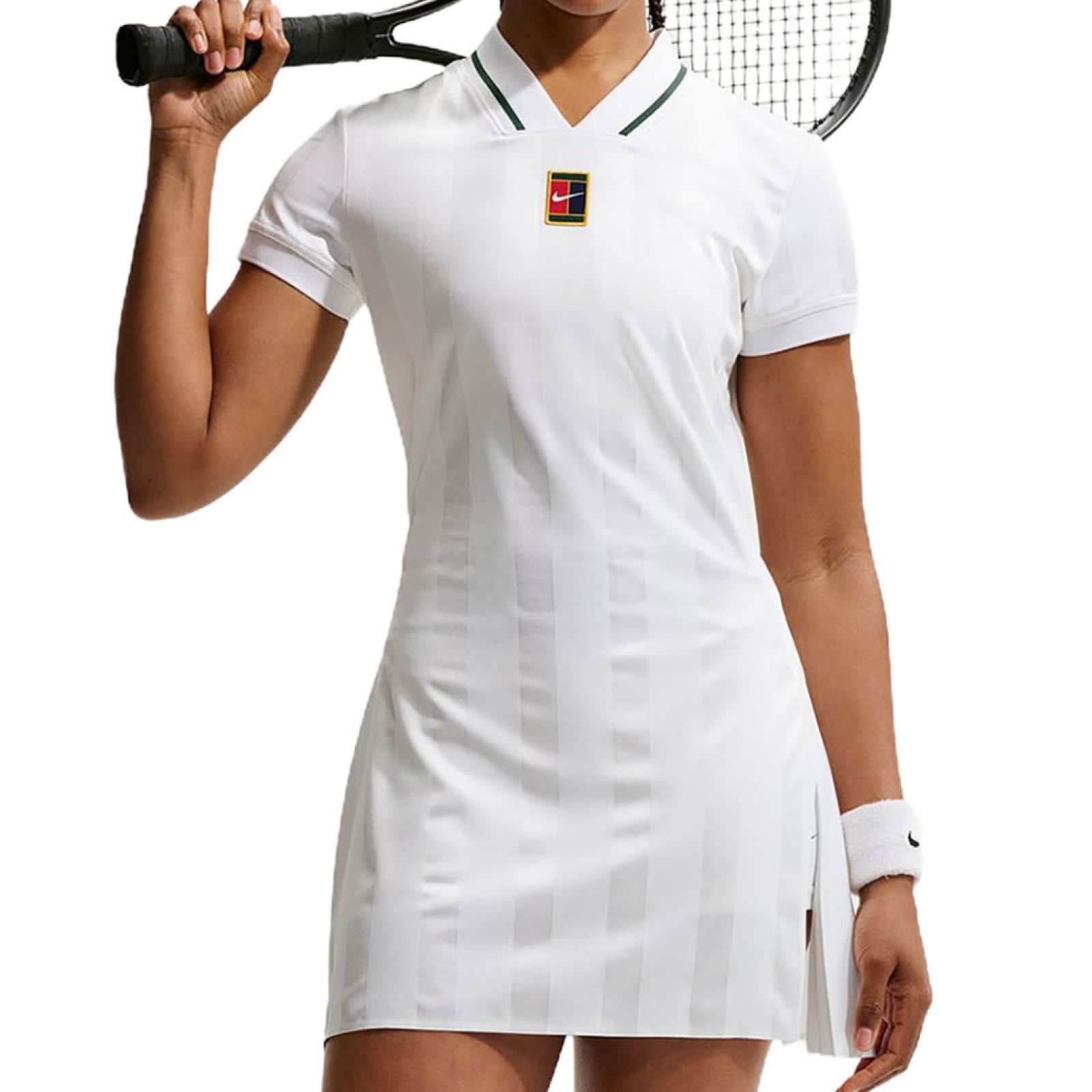 Платье женское Nike Court Slam Tennis Dress - White/Gorge Green