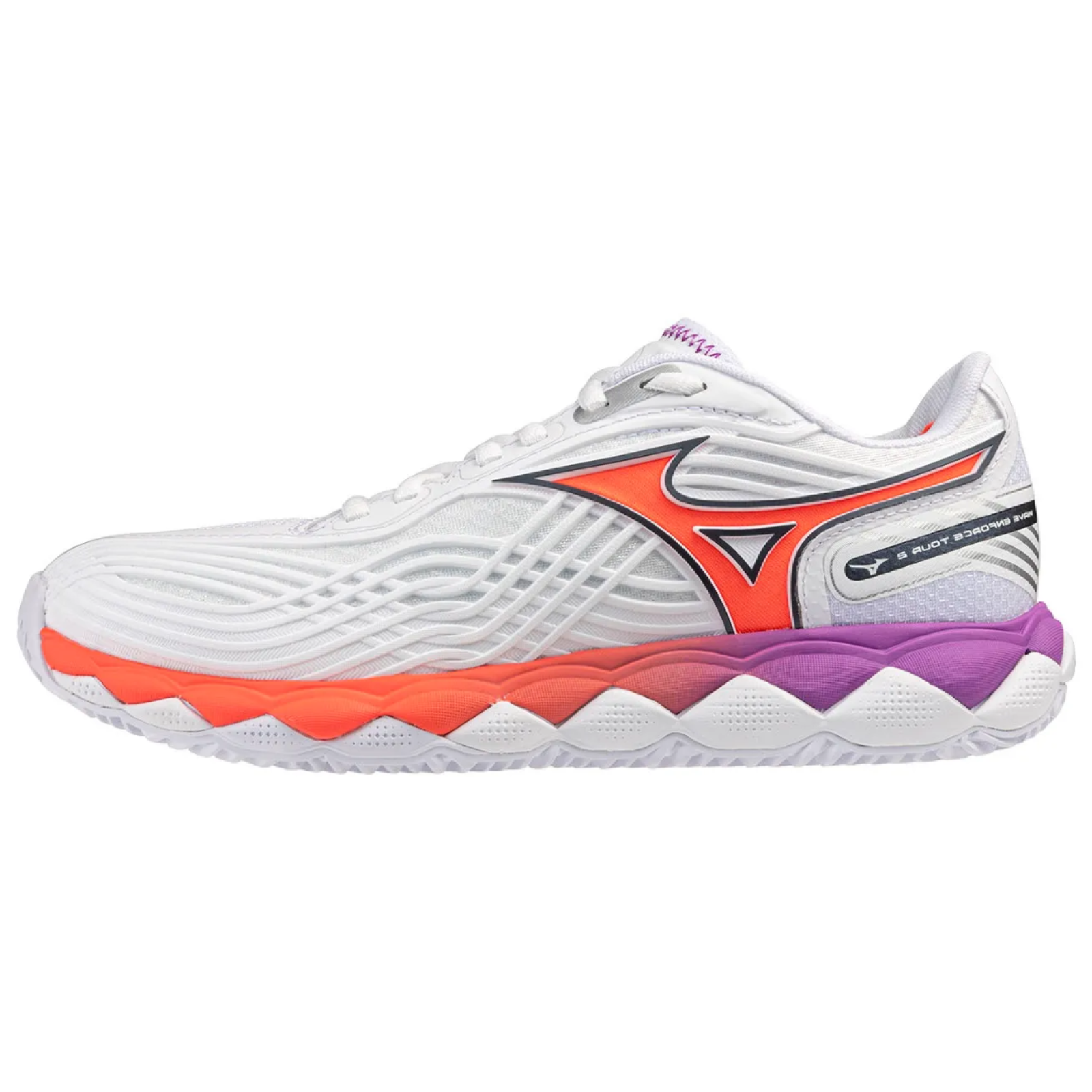 Кроссовки женские Mizuno Wave Enforce Tour 2 CC - White/Orange/Dahlia